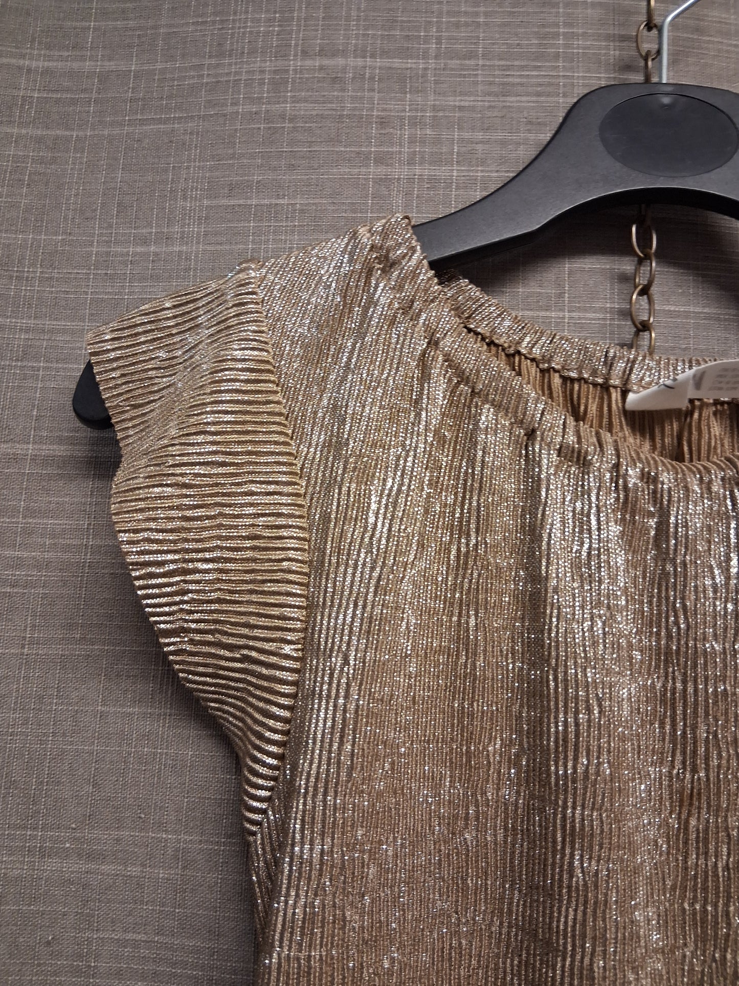 H&M Gold Sparkly Jumpsuit Cap Sleeve Age 8-9 Years