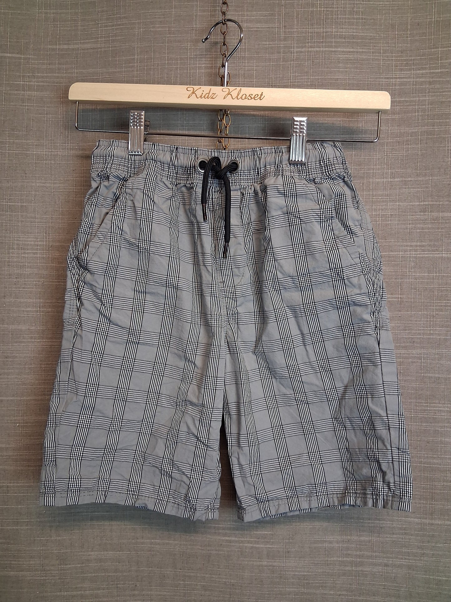 George Boys Check Shorts Grey Age 9-10 Years