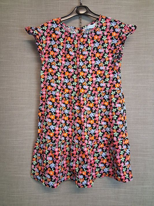 Primark Girls Multicolour Floral Dress Cap Sleeve Age 10-11 Years
