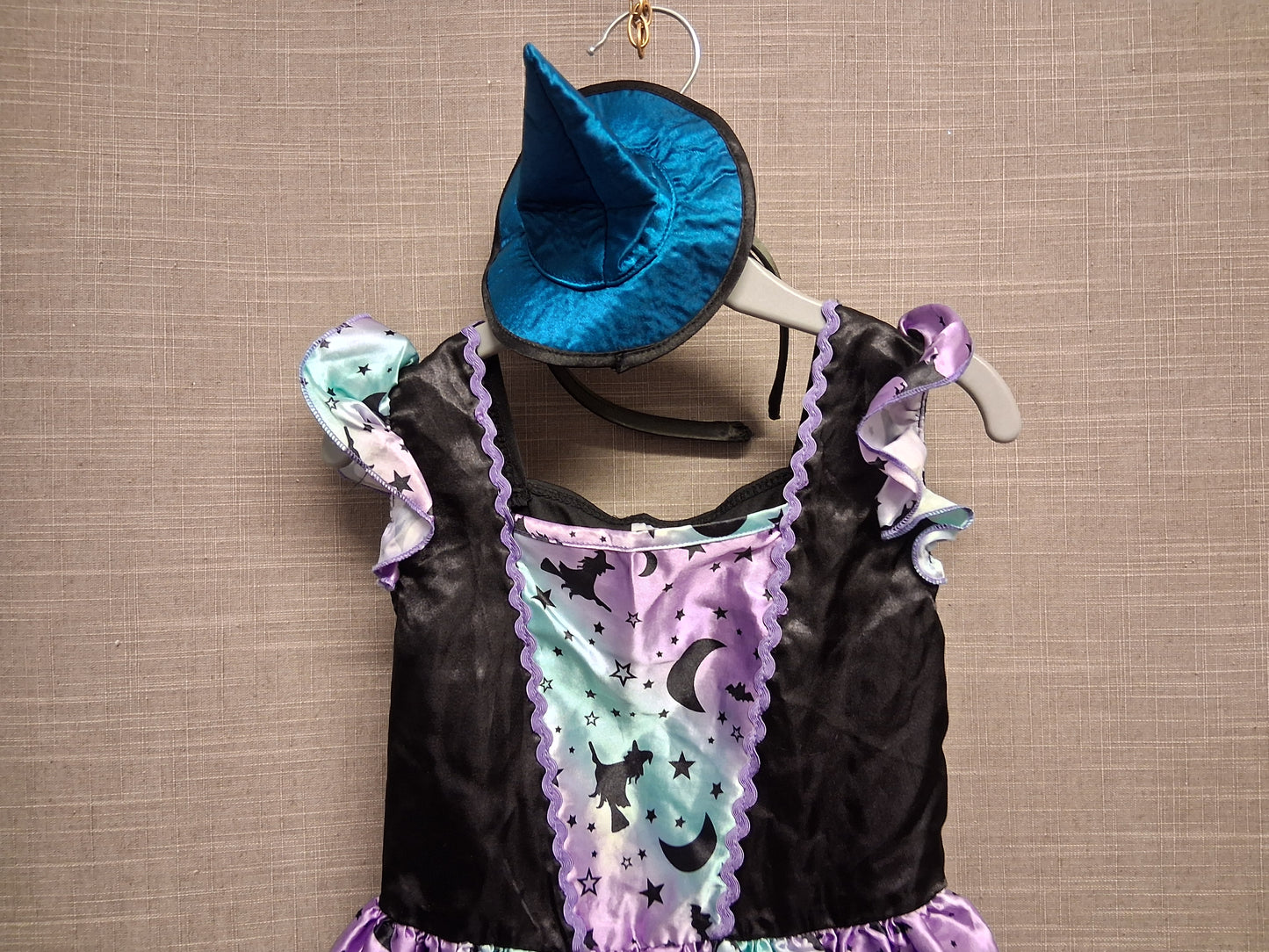 Morrisons Girls Halloween Witches Costume with Headband Age 3-4 Years