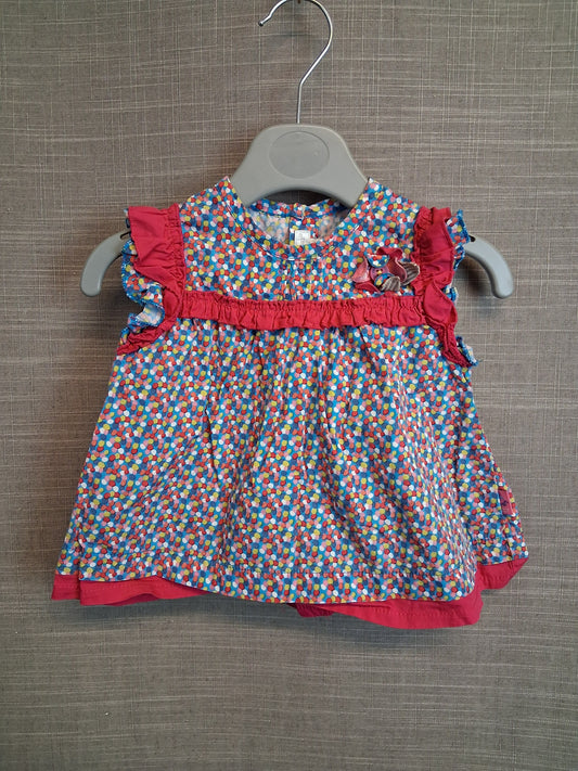 Mamas & Papas Girls Multicolour Sleeveless Dress Age 3-6 Months