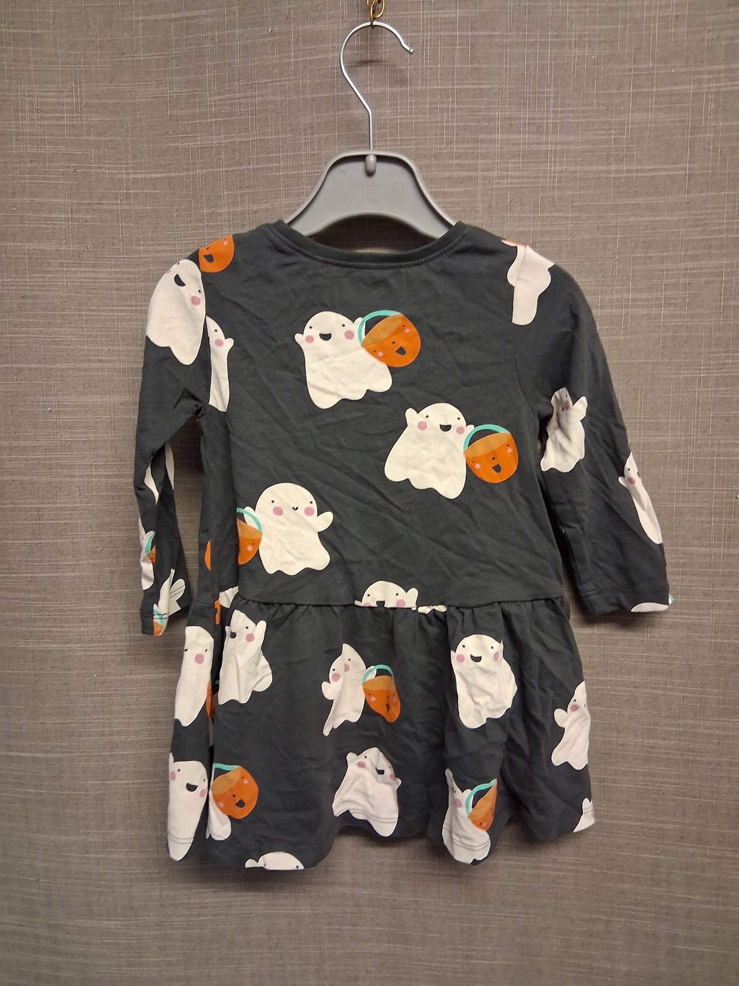 Next Girls Halloween Long Sleeve Jersey Dress Age 9-12 Months