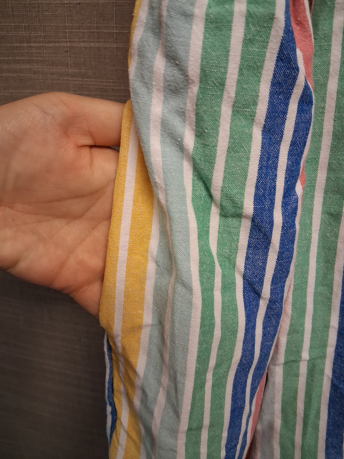 Next Girls Multicolour Striped Short Sleeve Dress Age 10 Years With Pockets Loose Fit