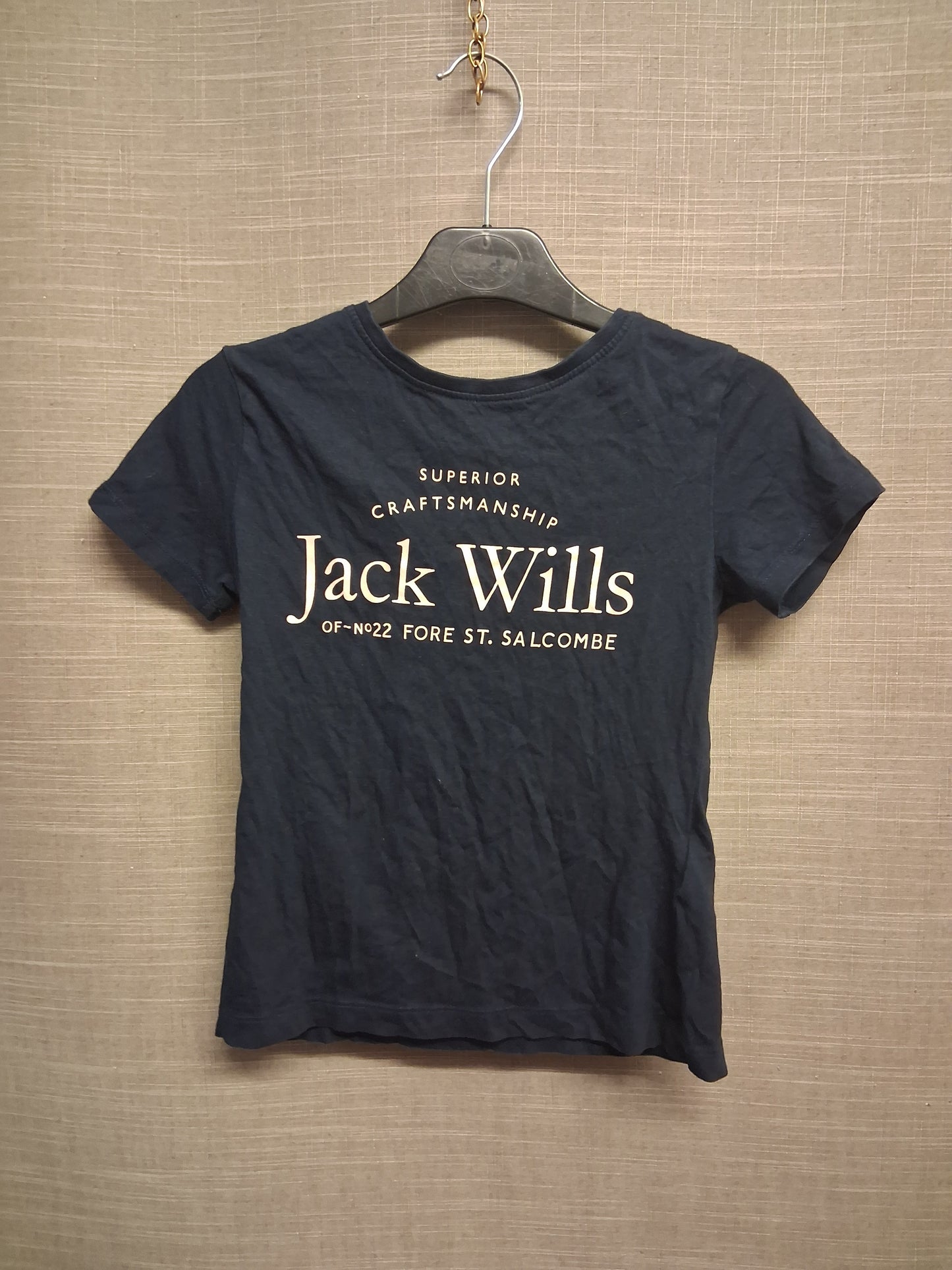 Jack Wills Girls Navy Short Sleeve T-Shirt Age 7-8 Years