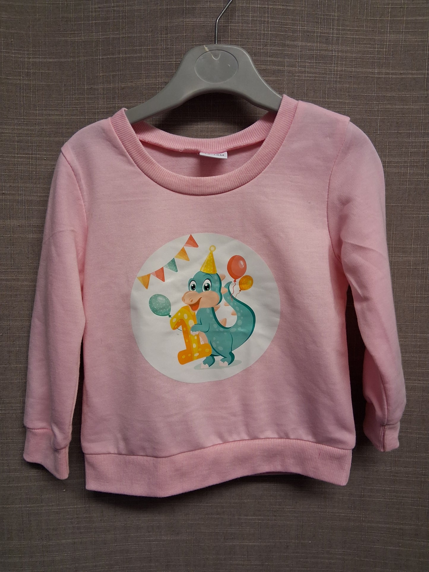 Shein Girls First Birthday Pink Sweater Jumper Age 12-18 Months