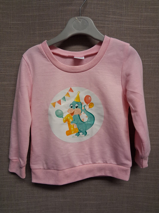 Shein Girls First Birthday Pink Sweater Jumper Age 12-18 Months
