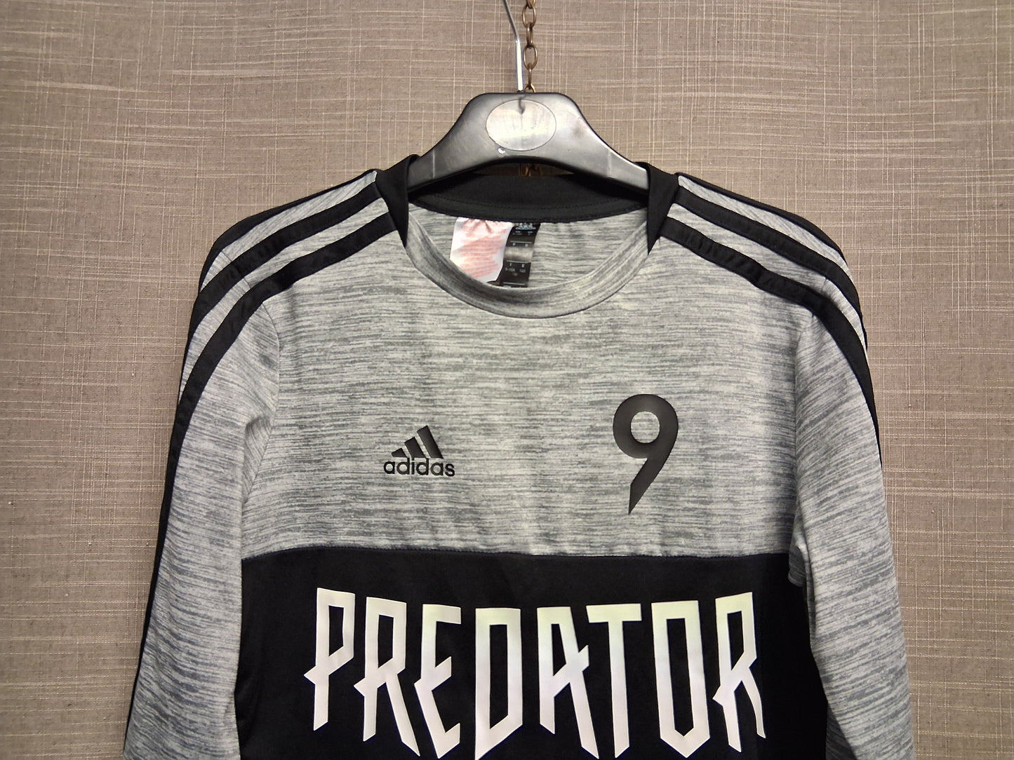 Adidas Predator Grey Long Sleeve T-Shirt Age 9-10 Years