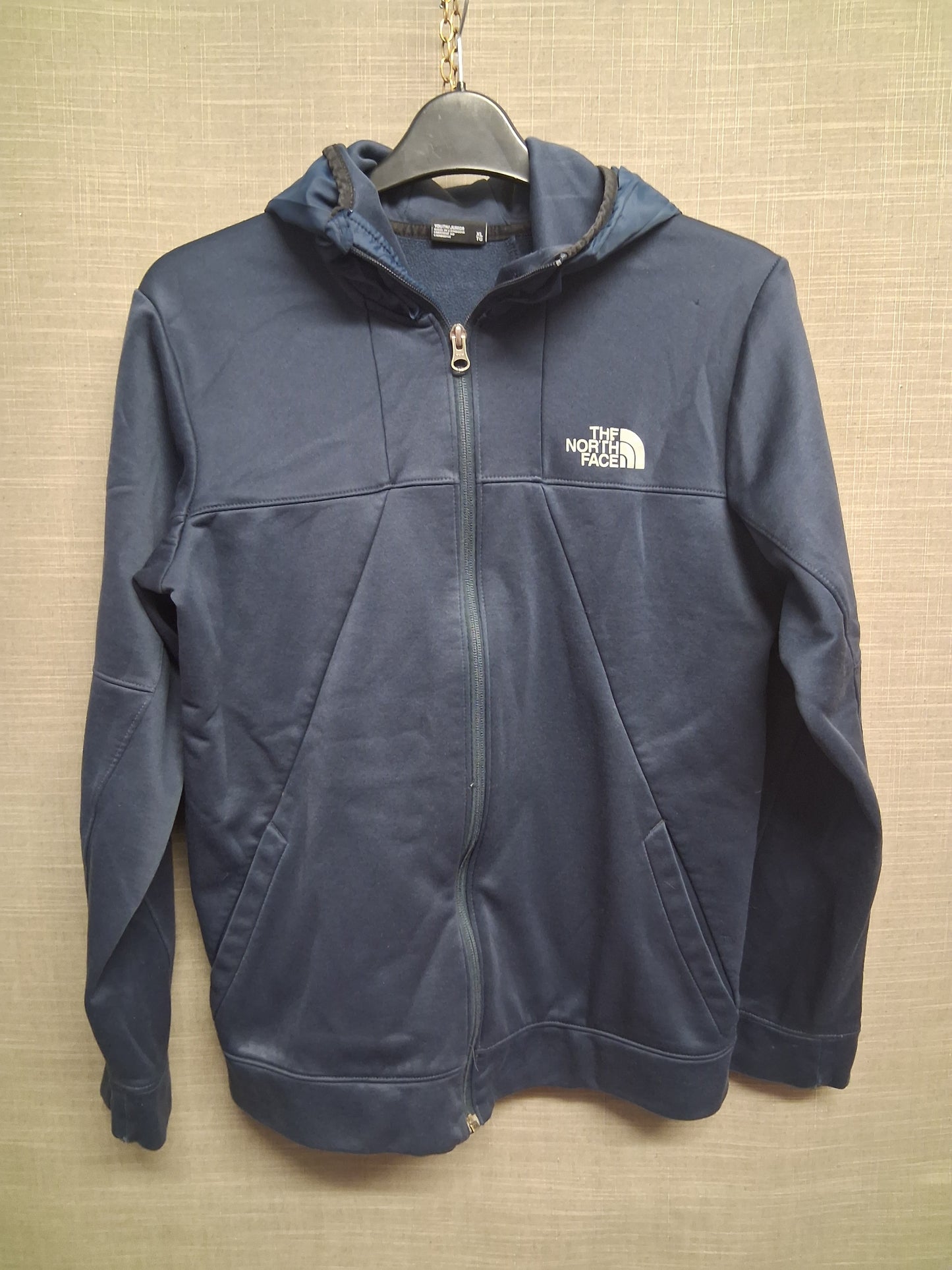 The North Face Boys Blue Full Zip Hoodie Jacket Read Description