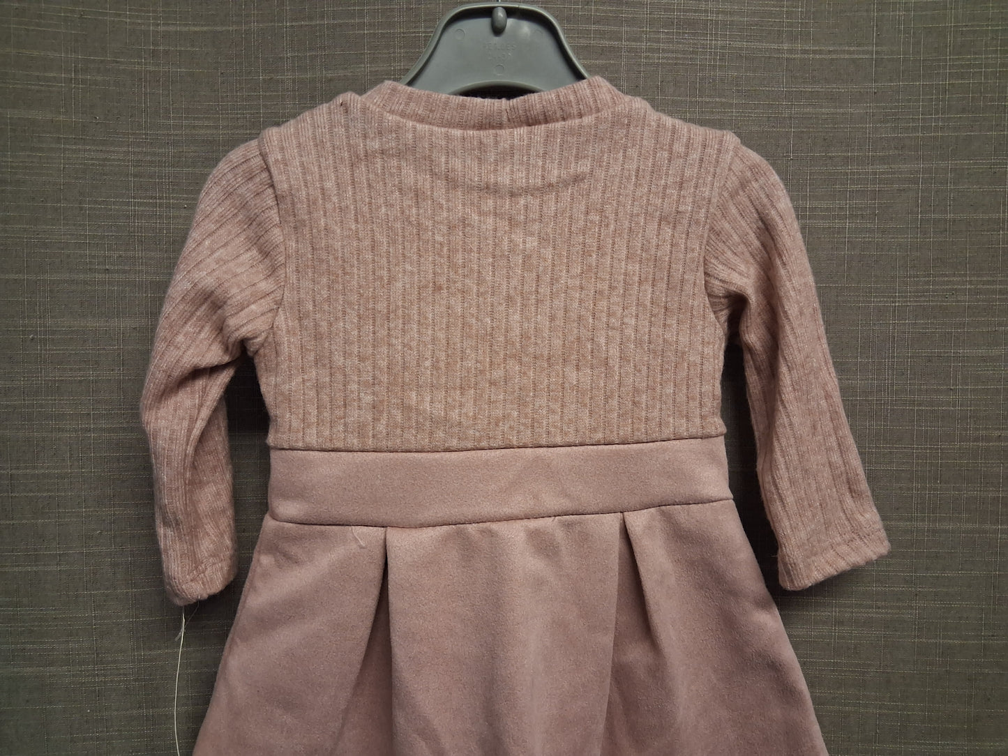 Italy Moda Girls Dusky Pink Long Sleeve A Line Dress Age 12 Month New