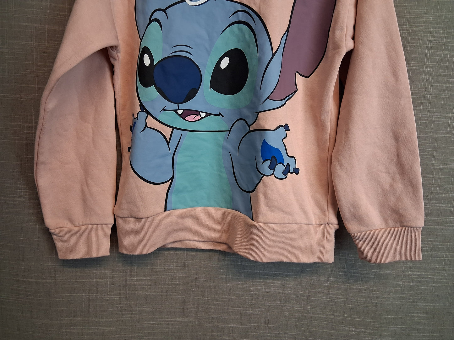Primark Disney Stitch Peach Sweater Jumper Age 9-10 Years