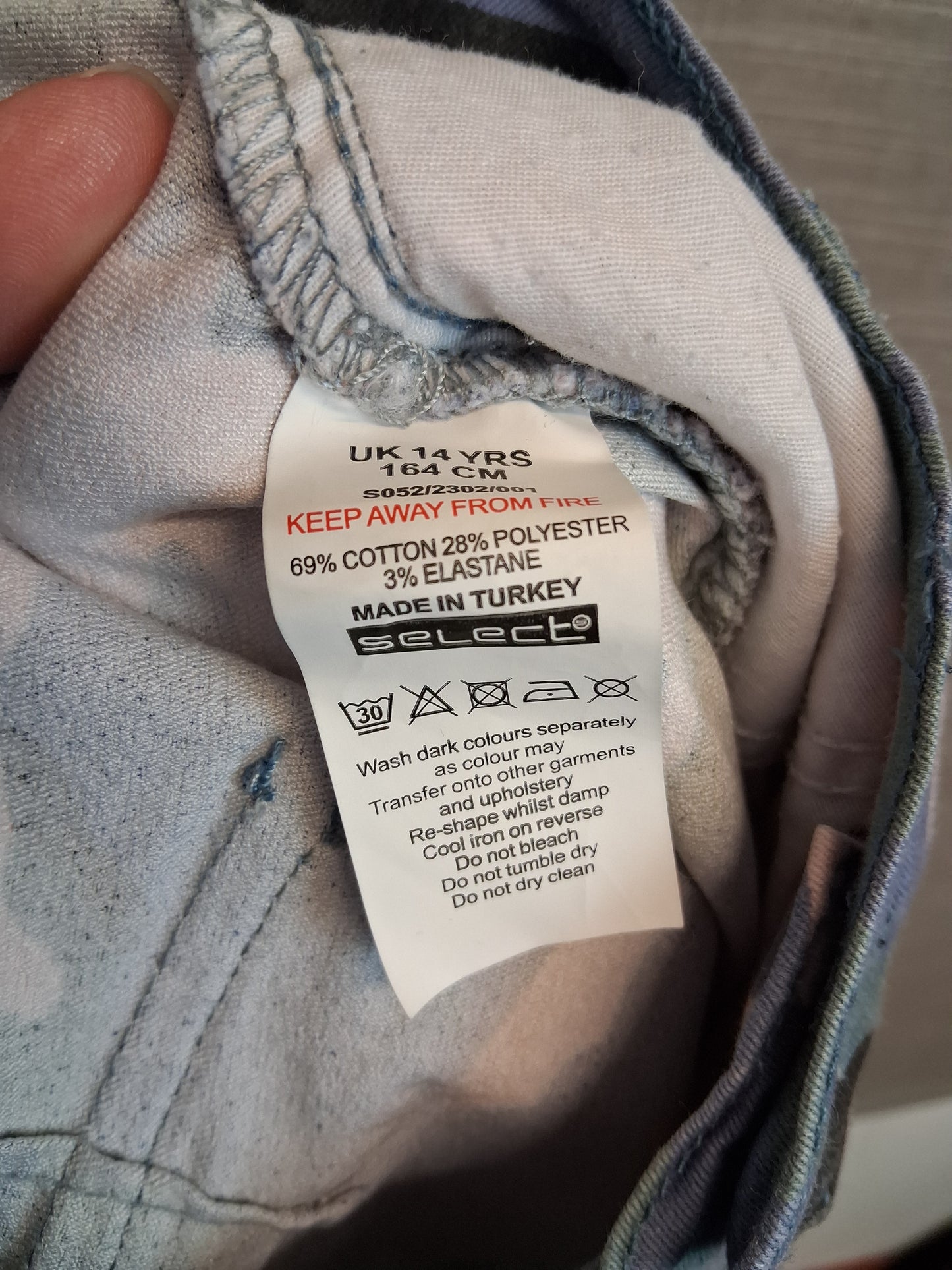 Select Girls Cargo Trousers Blue Mix Age 14 Years