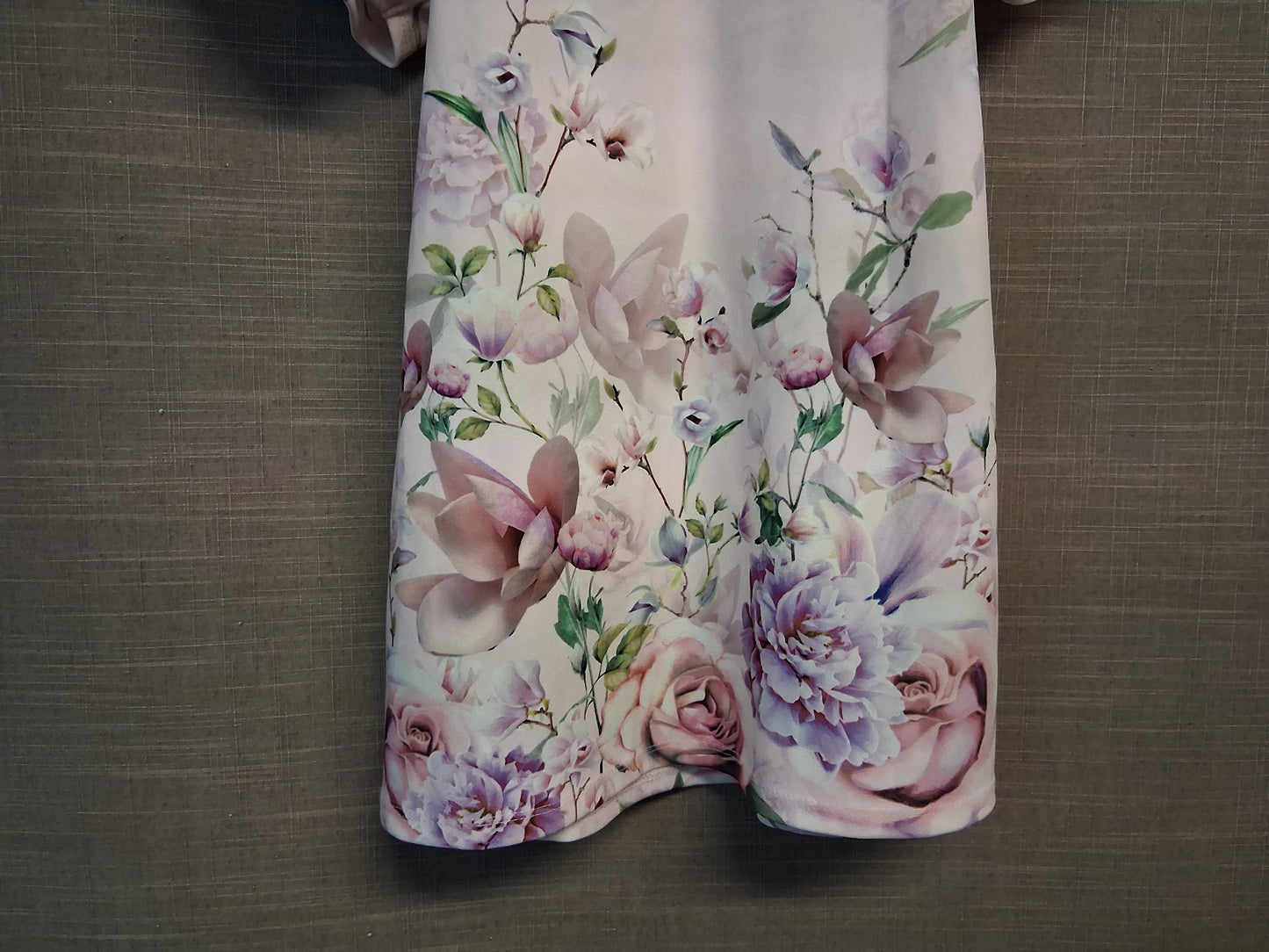 Next Girls Floral Pale Pink Frill Short Sleeve A Line Dress Age 5 Years