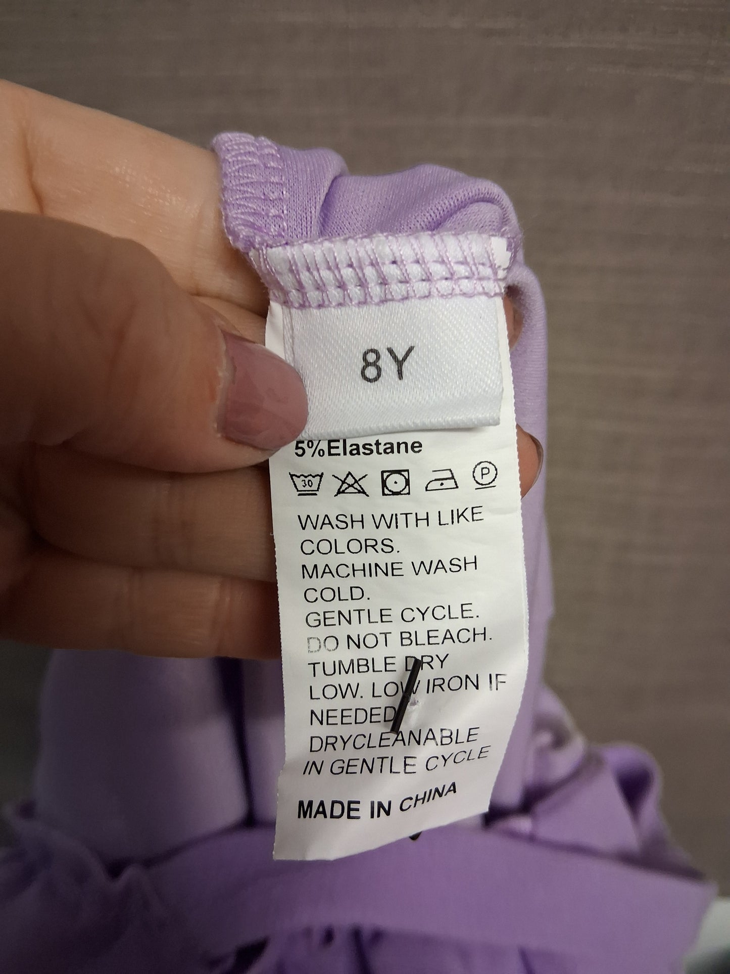 Shein Purple Playsuit Romper Faux Button Detail Age 8 Years