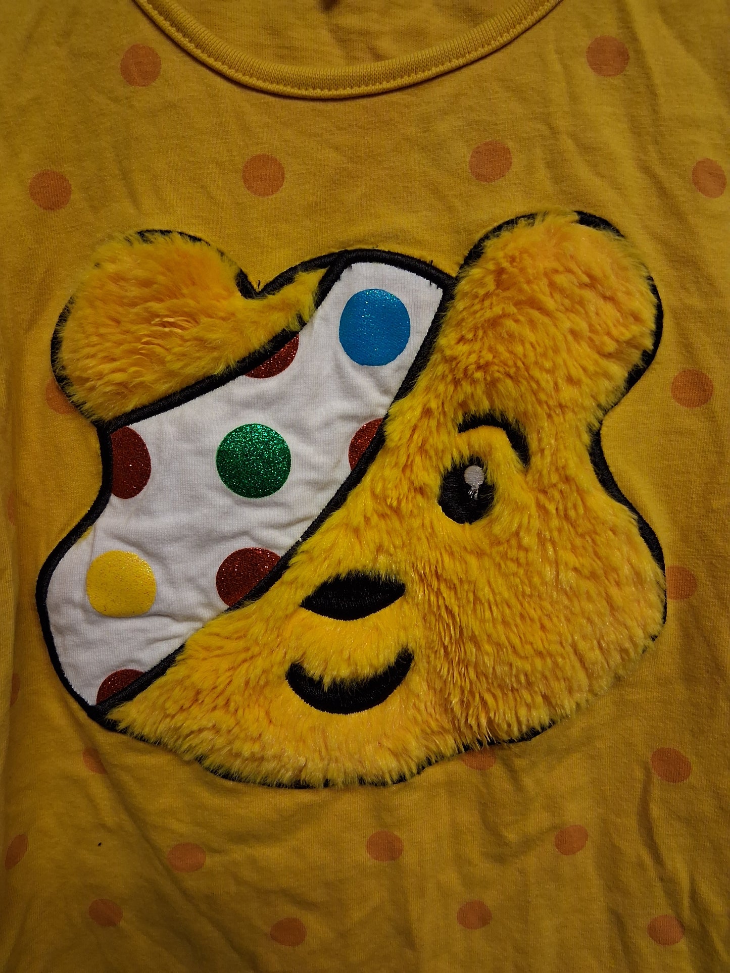 George Girl "Pudsey" Children in Need Yellow Long Sleeve T-Shirt Age 5-6 Years
