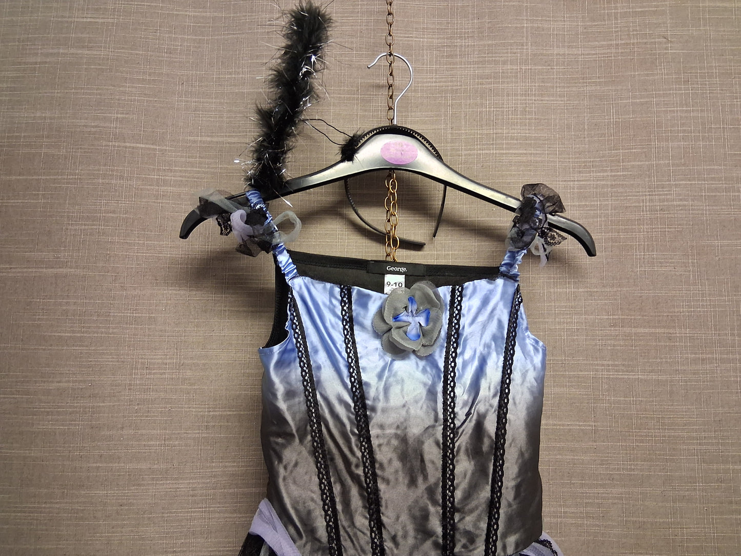 George Girls Halloween Princess Dress Age 9-10 Years with Halo