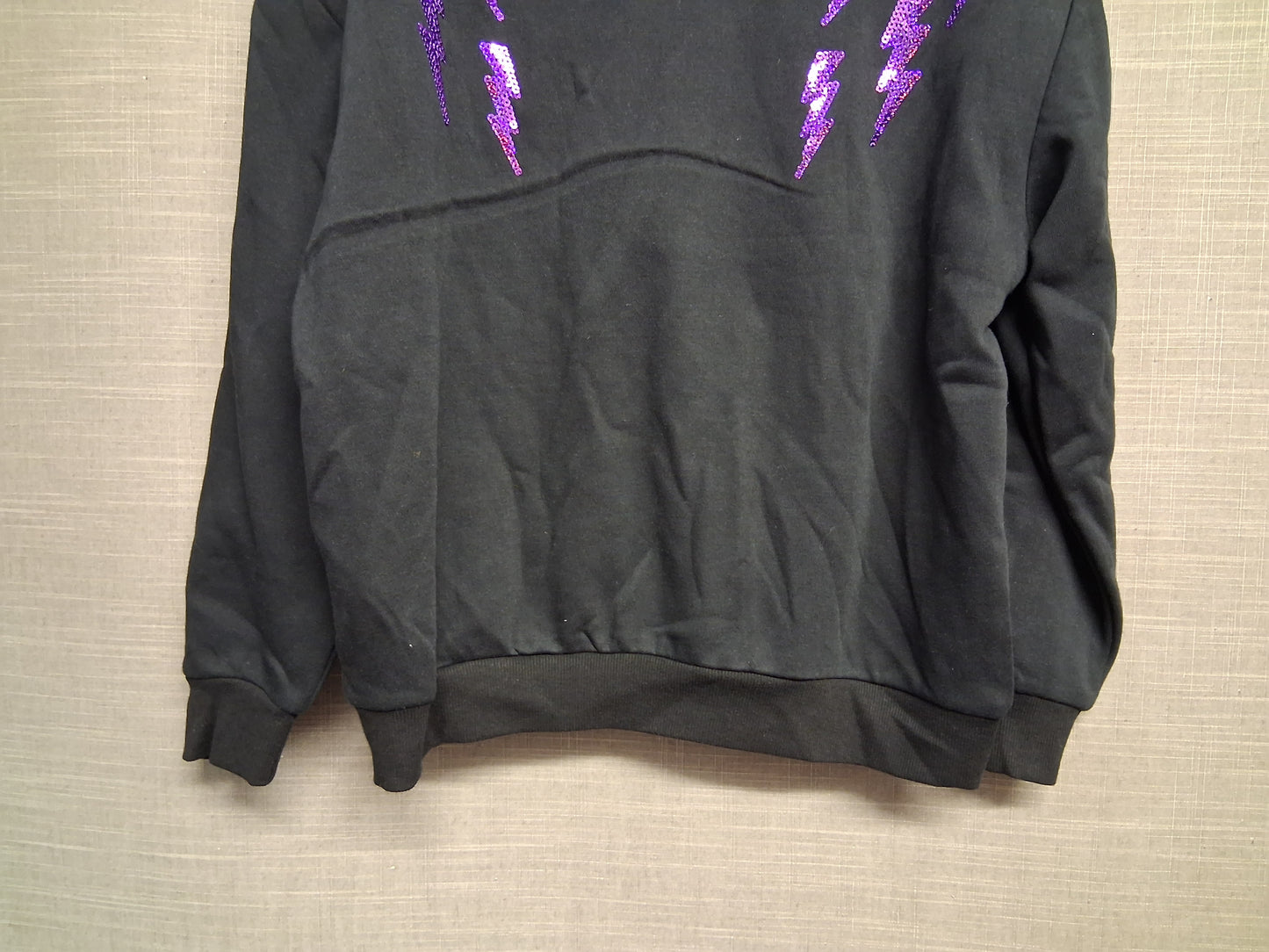 Primark Girls Black Purple Lightening Sweater Age 10-11 Years New