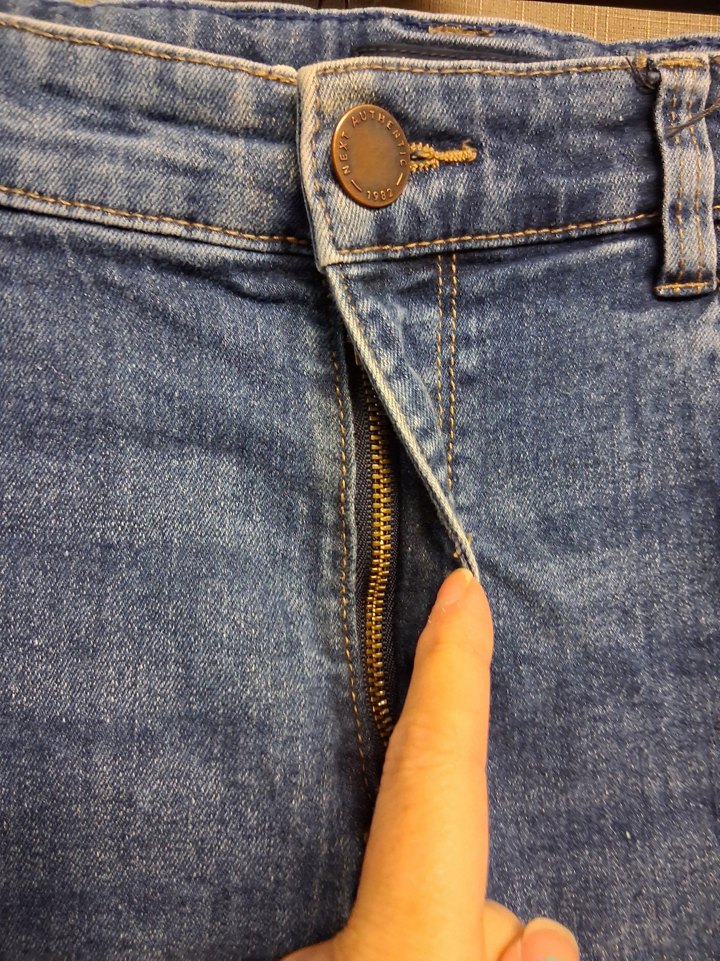 Next Blue Denim Jeans Loose Fit Age 15 Years