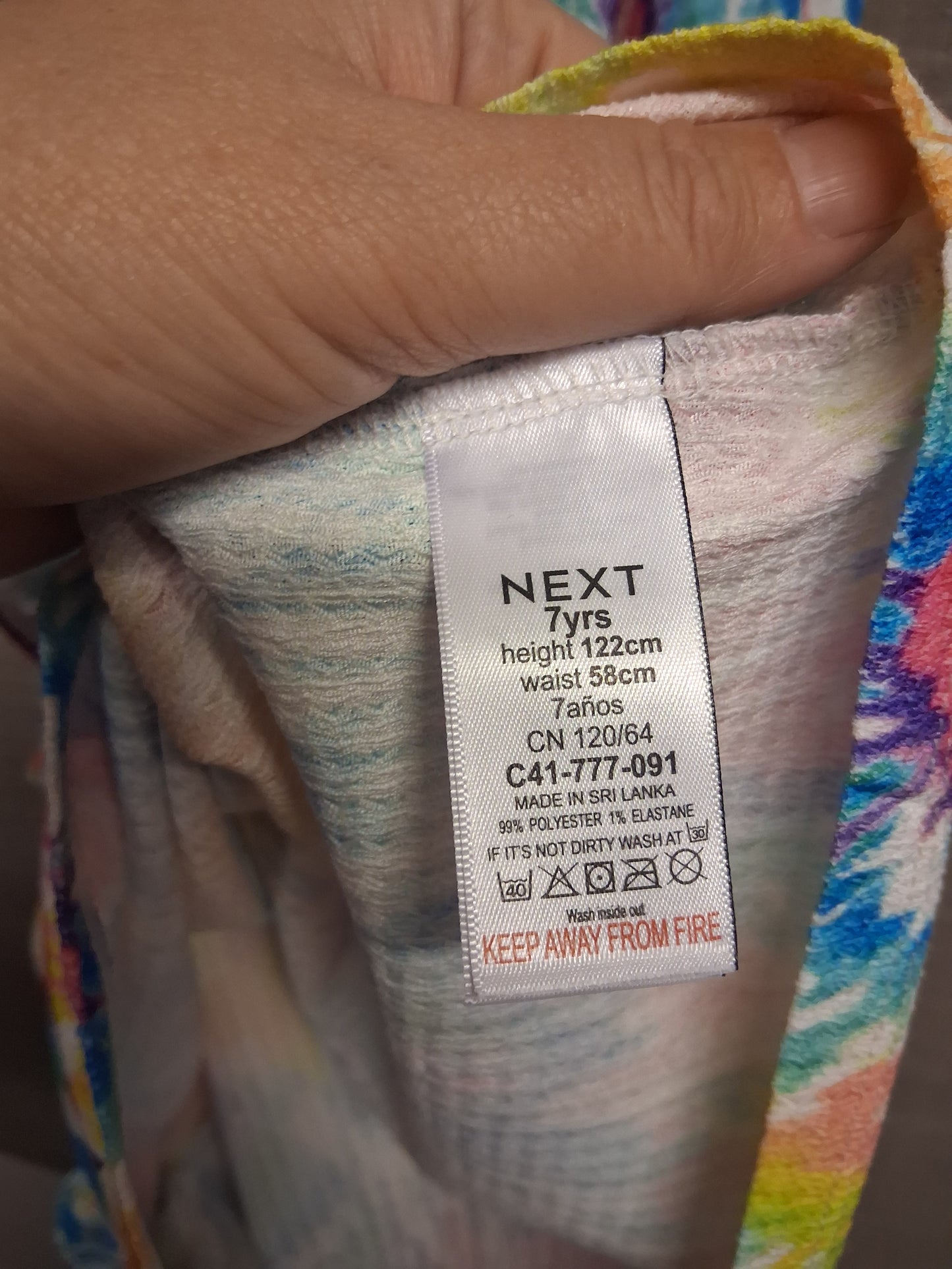 Next Girls Multicolour Loose Fit Playsuit Age 7 Years