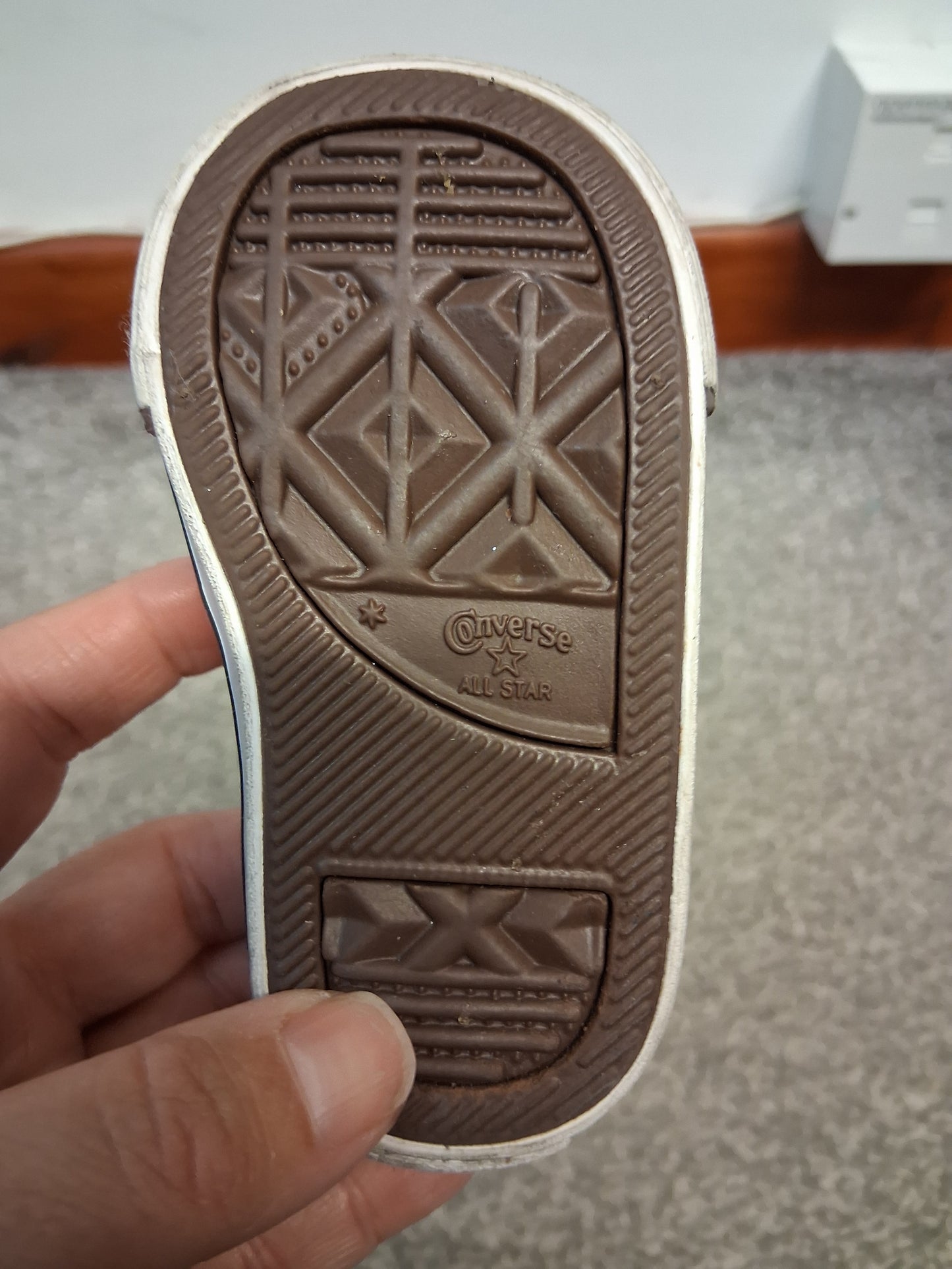 Converse Girls Pink Canvas Double Strap Trainers Pumps Size 2 Infants