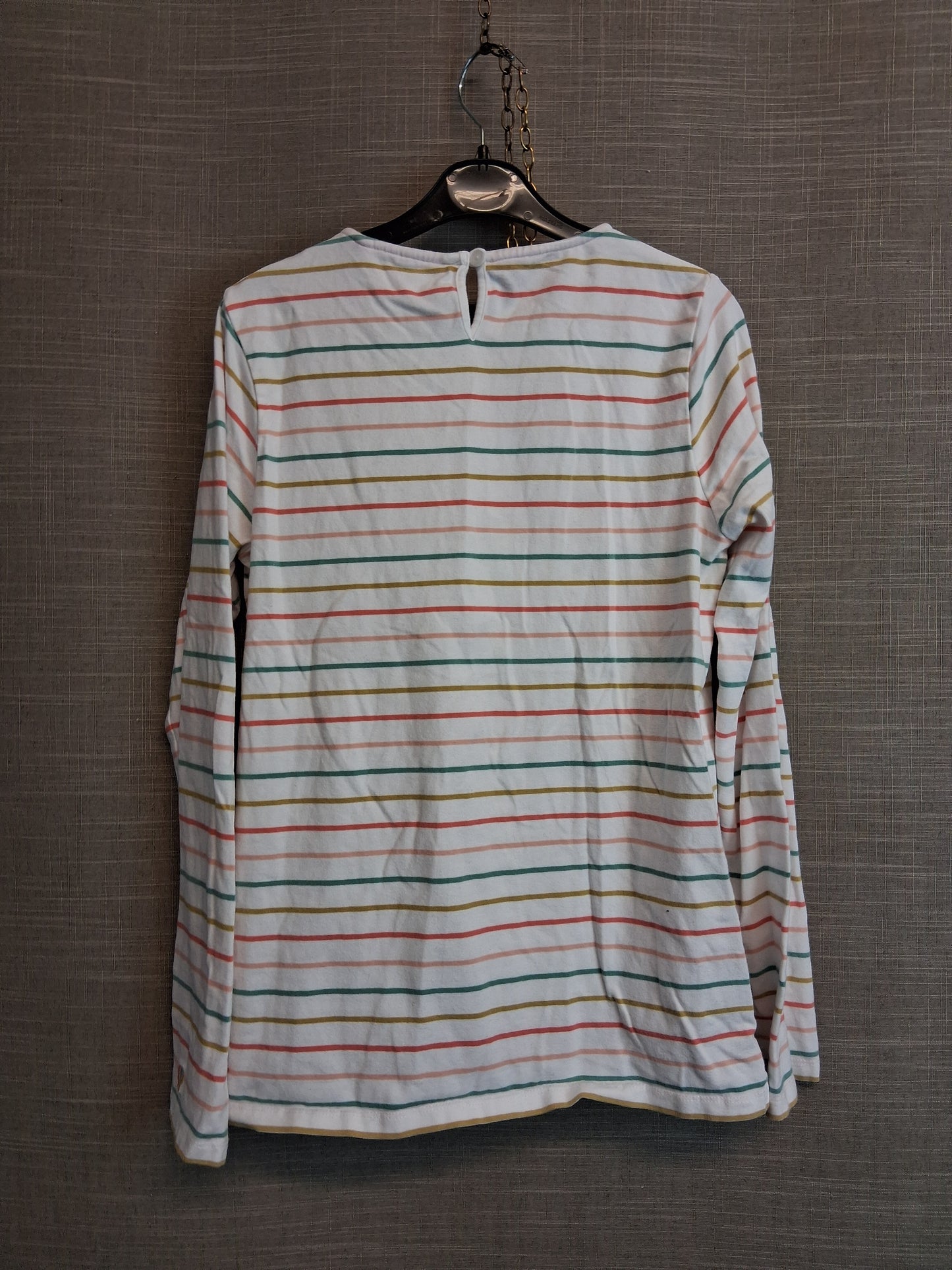 FatFace Girls Long Sleeve Jersey T-Shirt Age 12-13 Years White Stripe