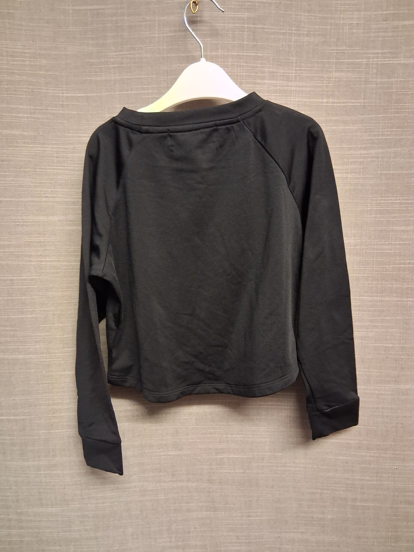 Respect Girls Cropped Sweater Top Black Age 5-6 Years New