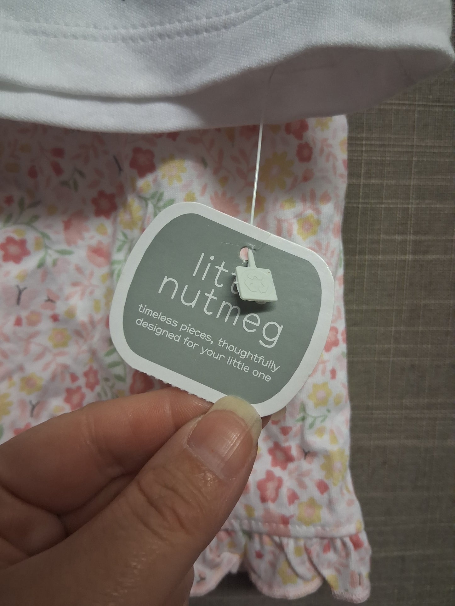 Nutmeg Girls White Pink Butterfly Outfit 2 Piece T-Shirt & Leggings Age 0-3 Months New