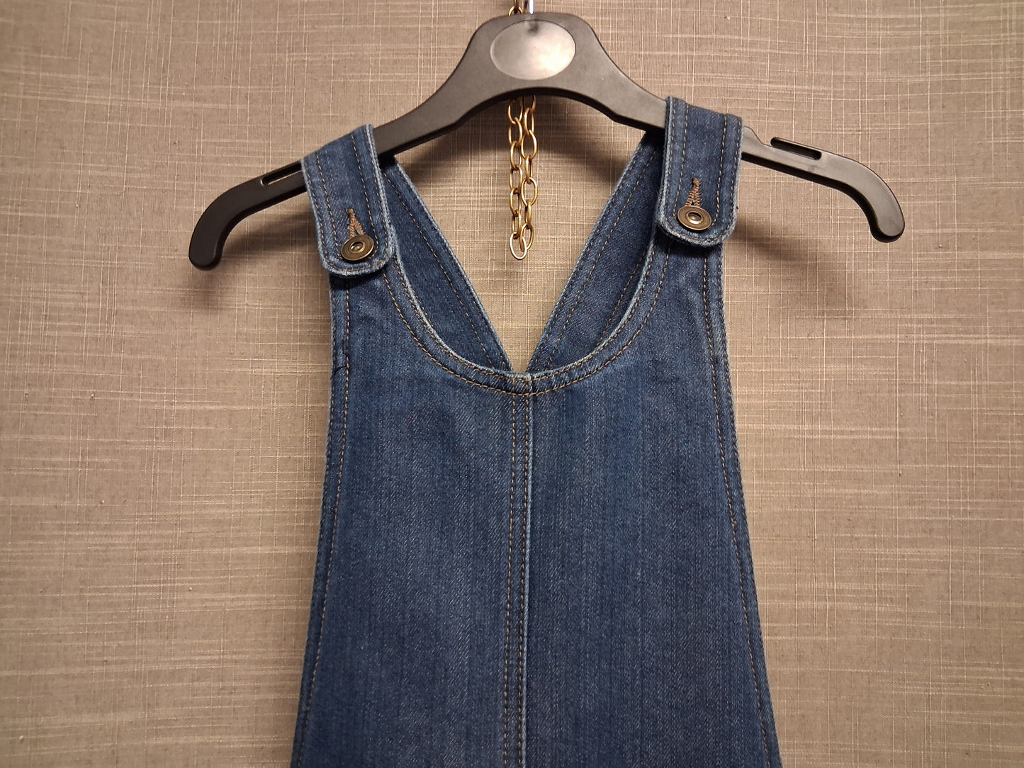 George Girls Blue Darkwash Denim Pinafore Dress Age 9-10 Years