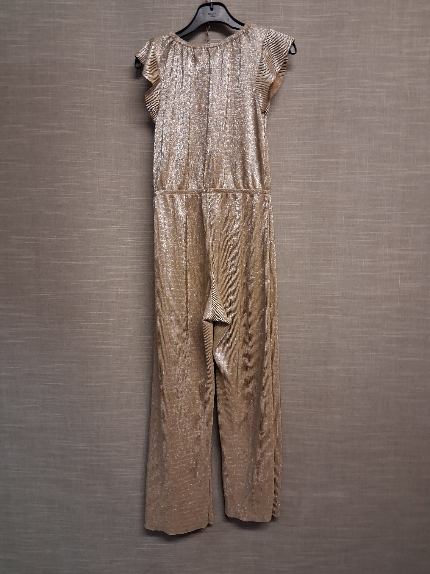 H&M Gold Sparkly Jumpsuit Cap Sleeve Age 8-9 Years