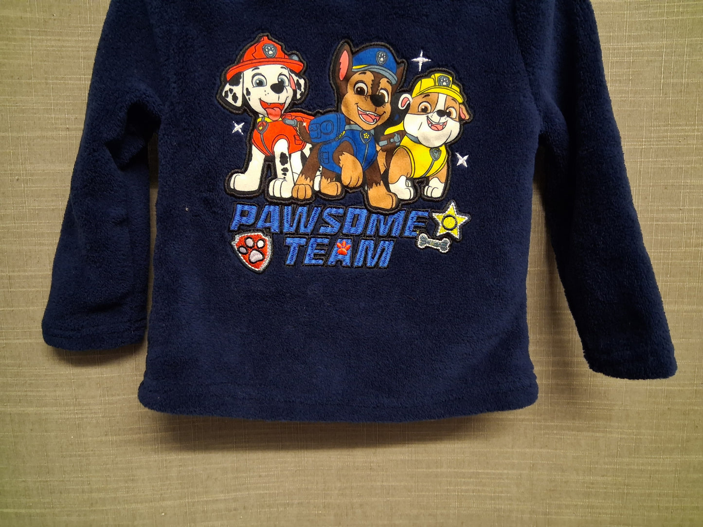 Primark Paw Patrol Boys Navy Blue Fleece Pyjama Top New Age 18-24 Months