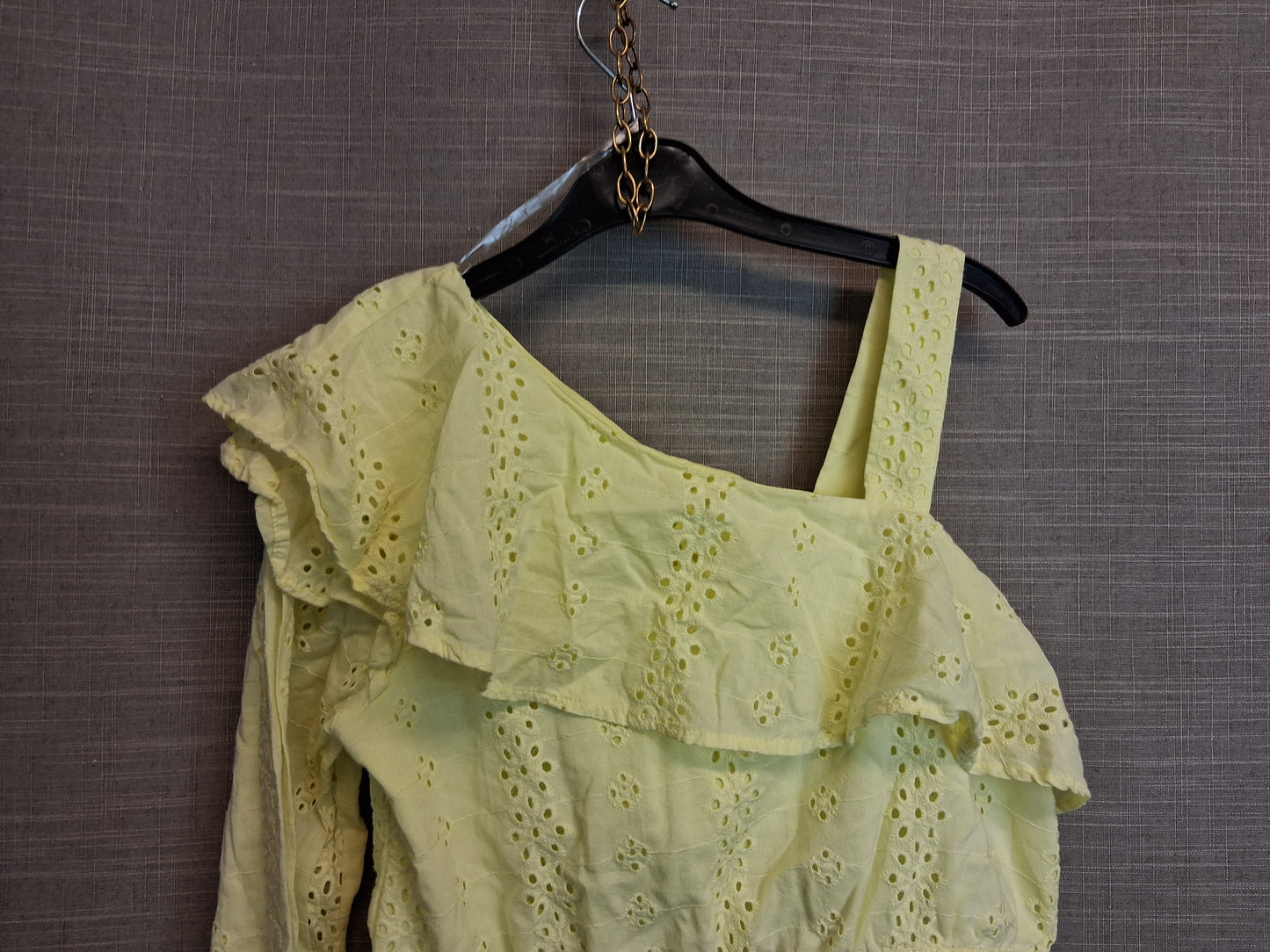 River Island Yellow One Shoulder Crop Top Age 9-10 Years