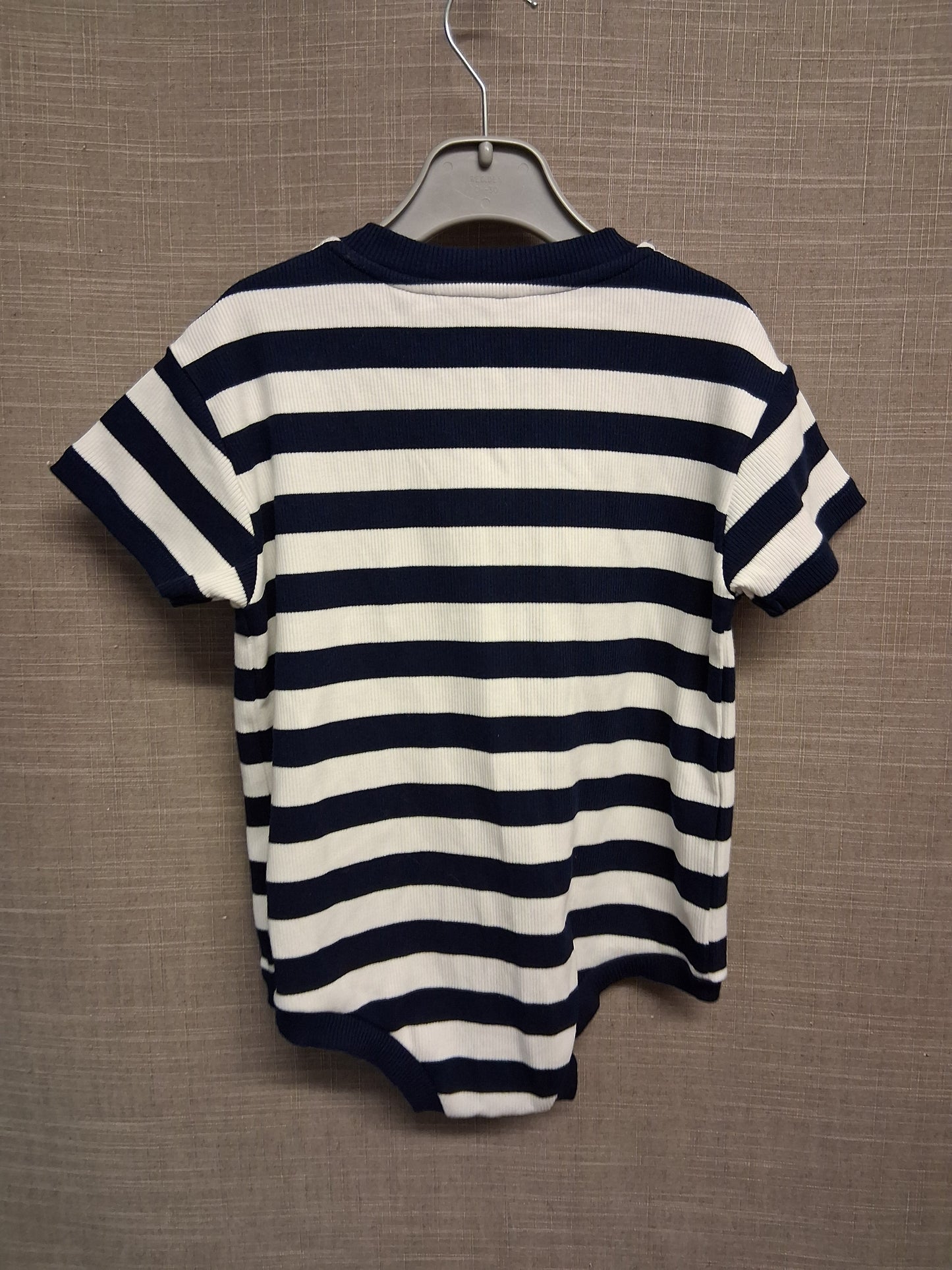 Country Road Boys Blue White Striped Short Sleeve Bodysuit Age 18-24 Months New