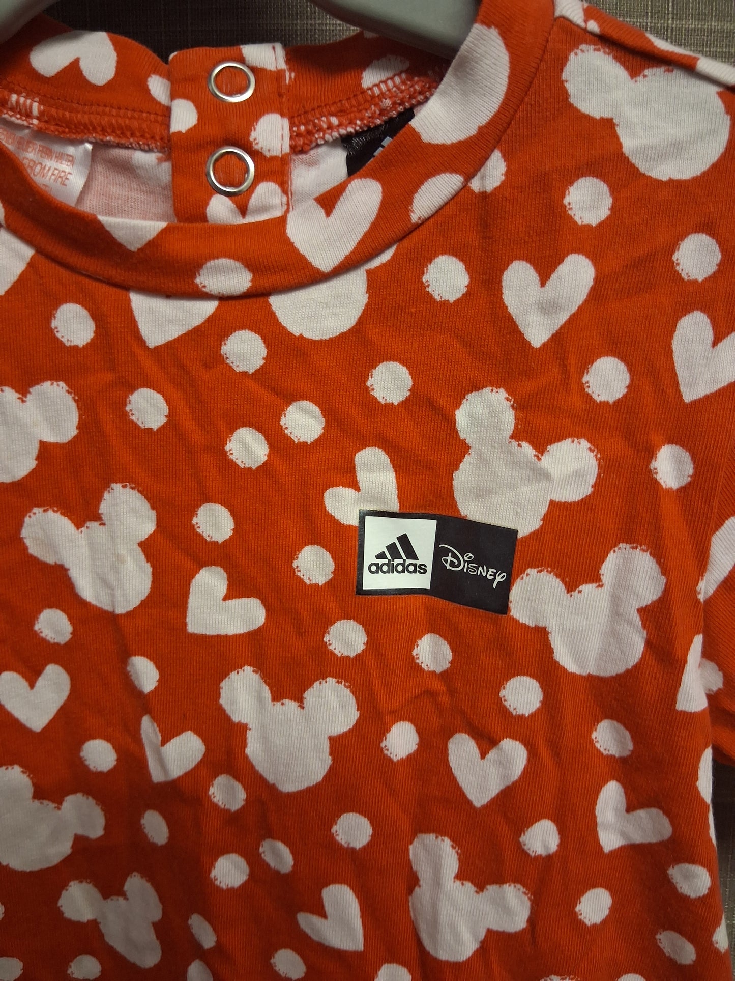 Adidas Disney Mickey Mouse Short Sleeve T-Shirt Dress Age 2-3 Years