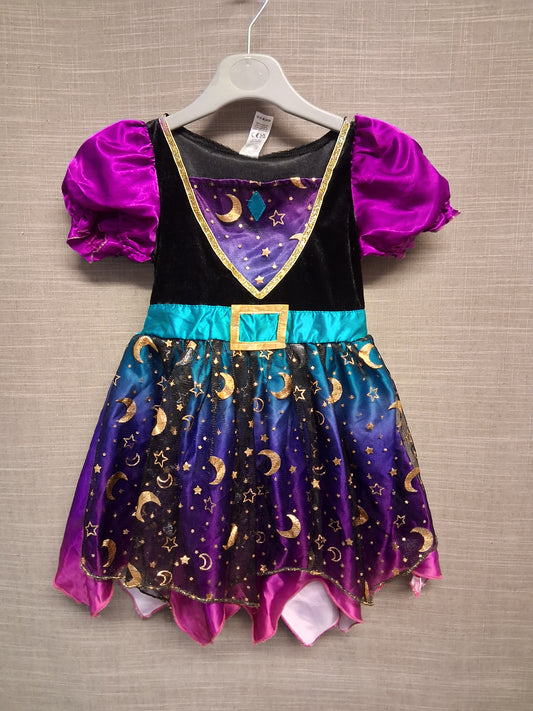 Hallowscream Girls Witches Costume Dress Only Multicolour Age 3-4 Years
