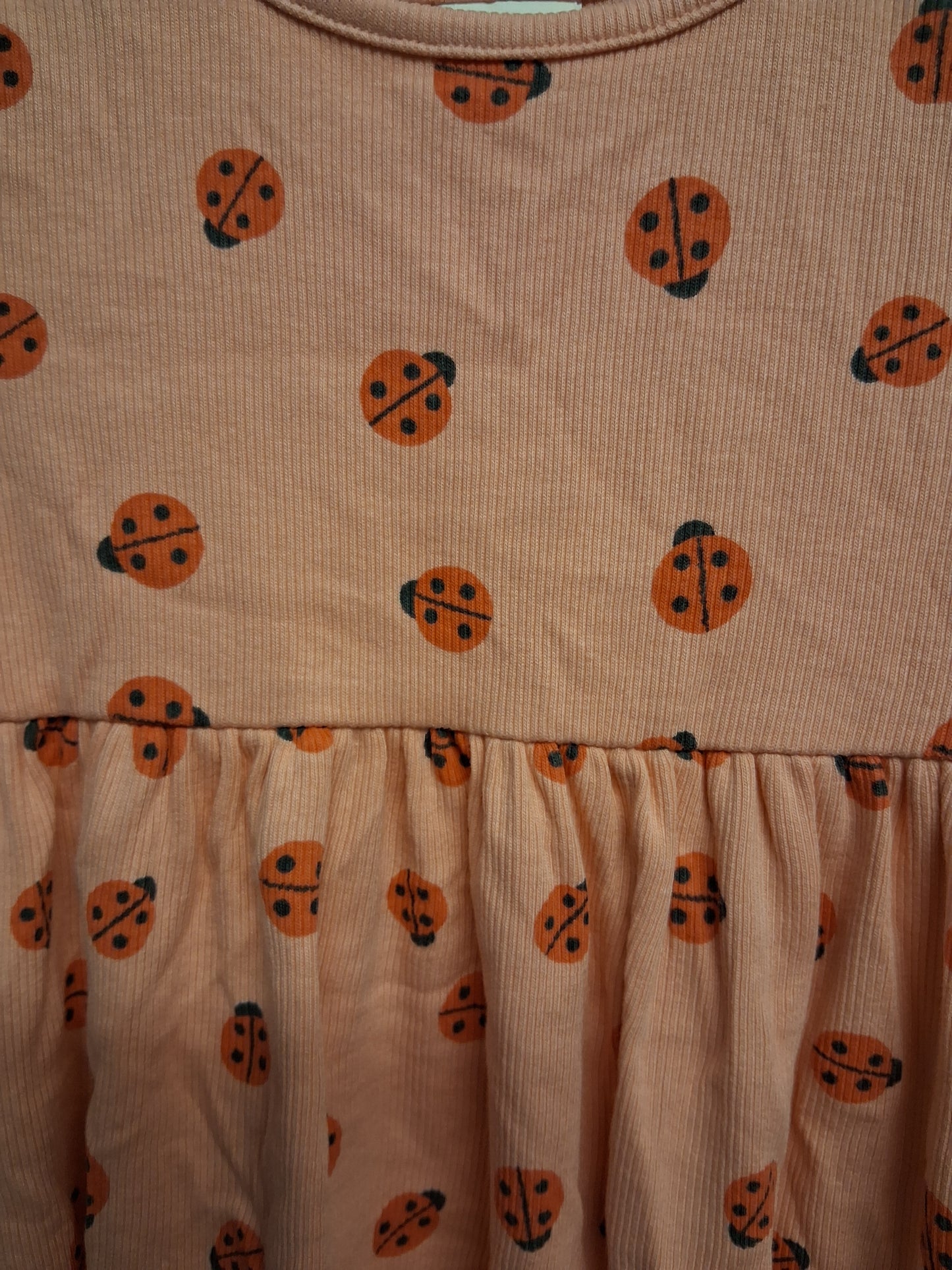 Next Girls Pink Strawberry Jersey T-Shirt Dress Age 6-9 Months