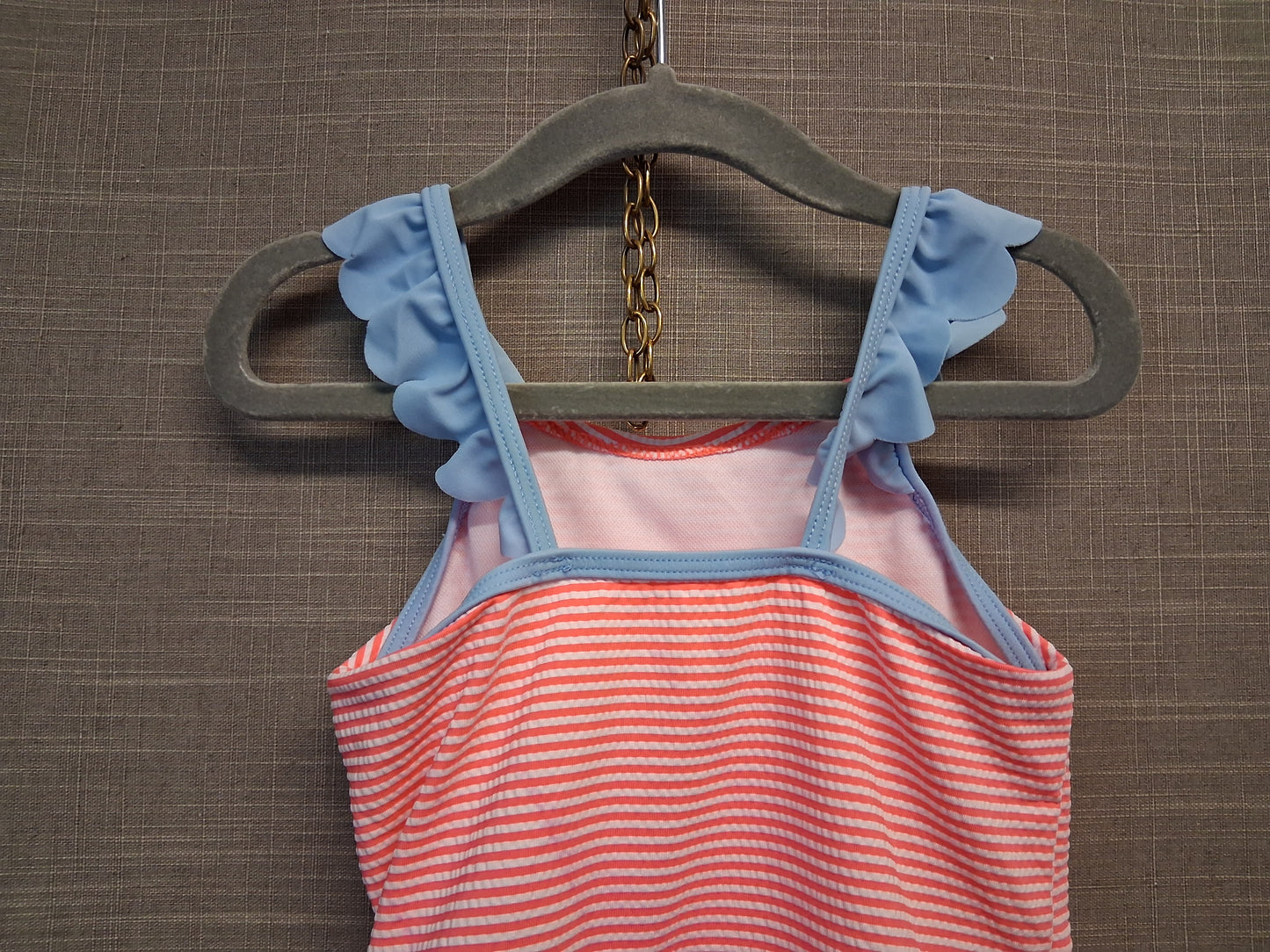 Matalan Neon Pink Striped Swimsuit One Piece Age 2-3 Years