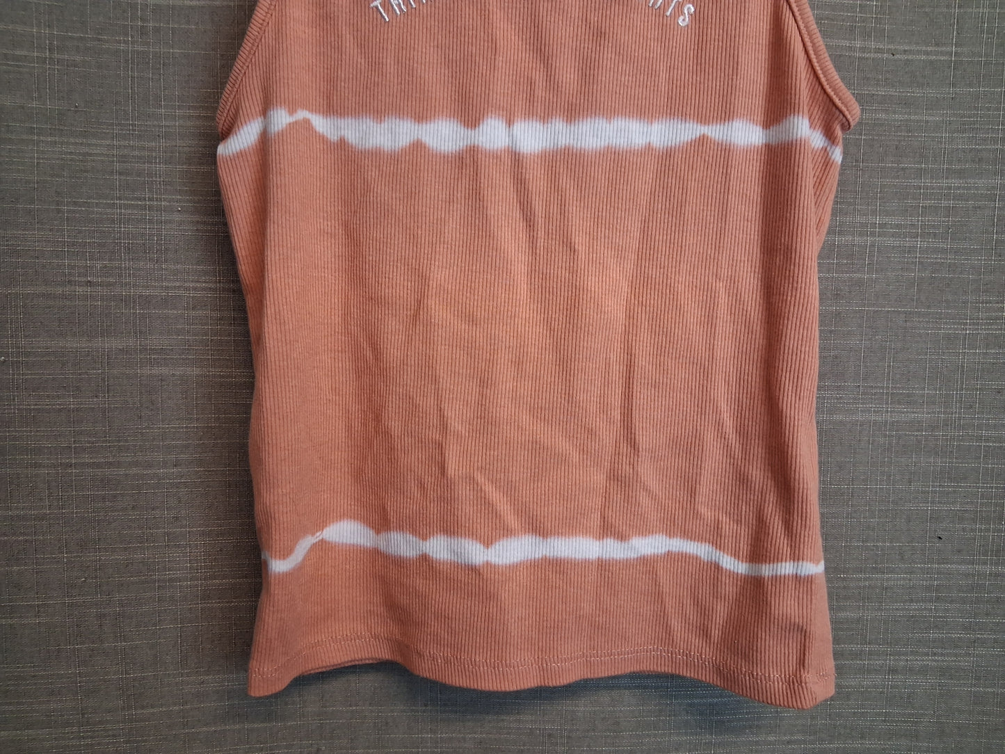 Primark Girls Orange Tie Dye Vest Tank Top Age 11-12 Years