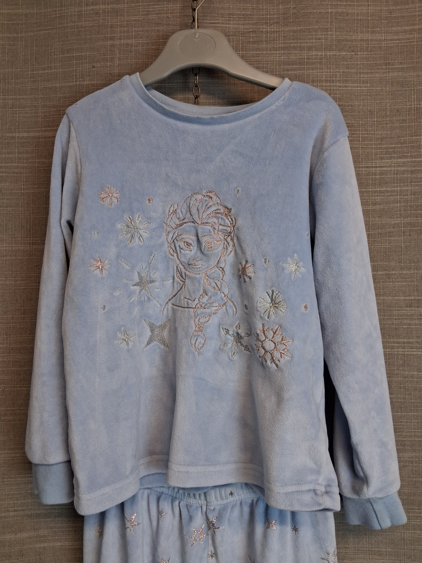 Marks & Spencer Disney Frozen Pyjamas PJs Set Velour Style Age 5-6 Years