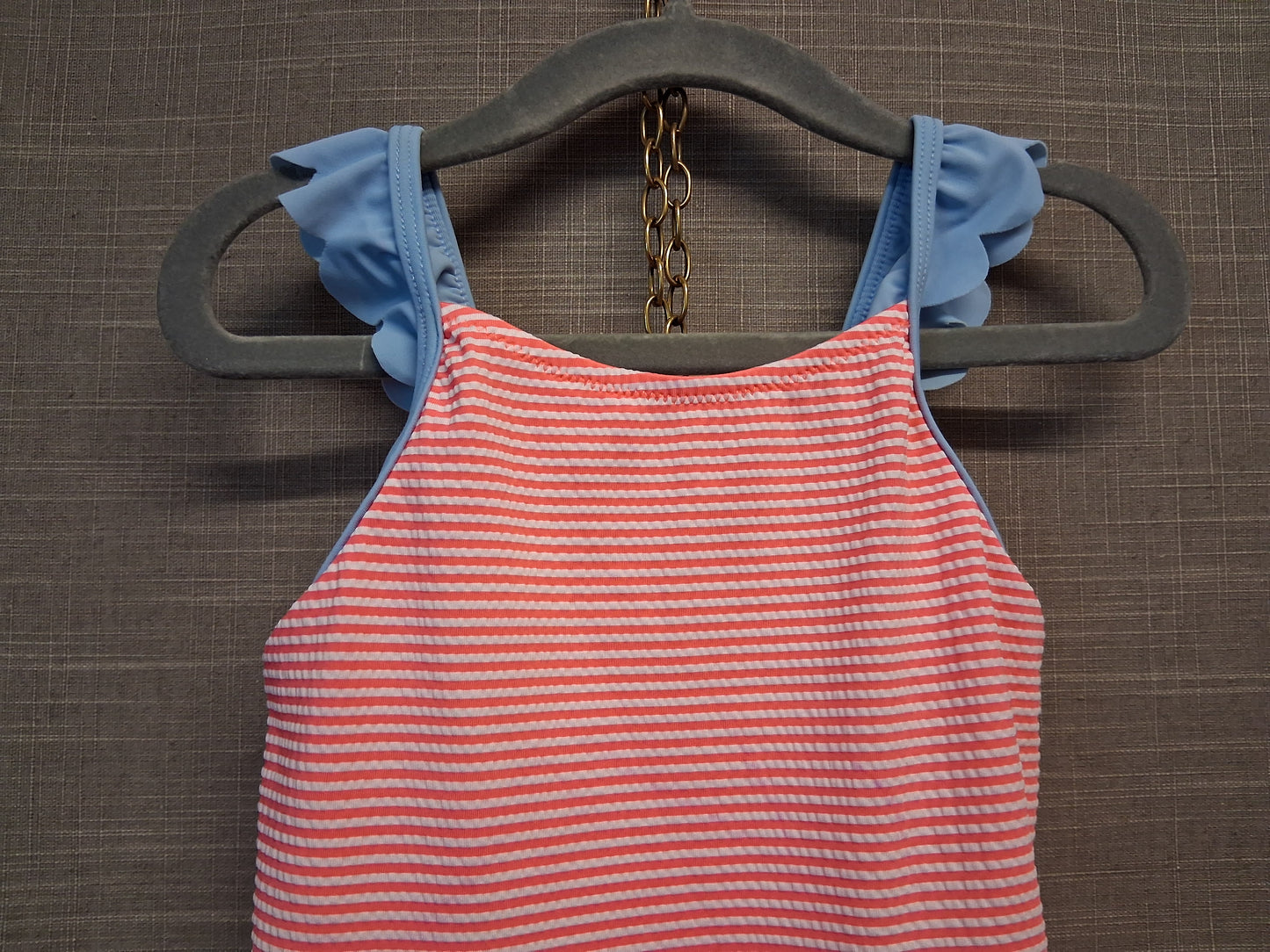 Matalan Neon Pink Striped Swimsuit One Piece Age 2-3 Years