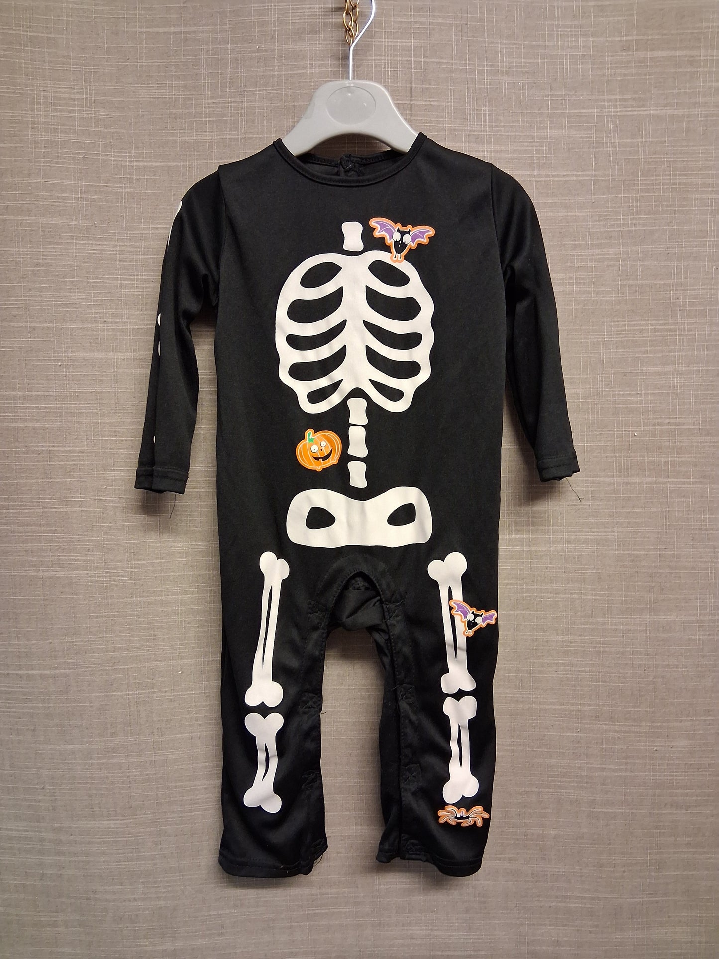 Wilko's Baby Halloween Skeleton Costume Age 6-12 Months One Piece