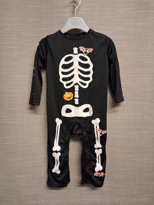 Wilko's Baby Halloween Skeleton Costume Age 6-12 Months One Piece