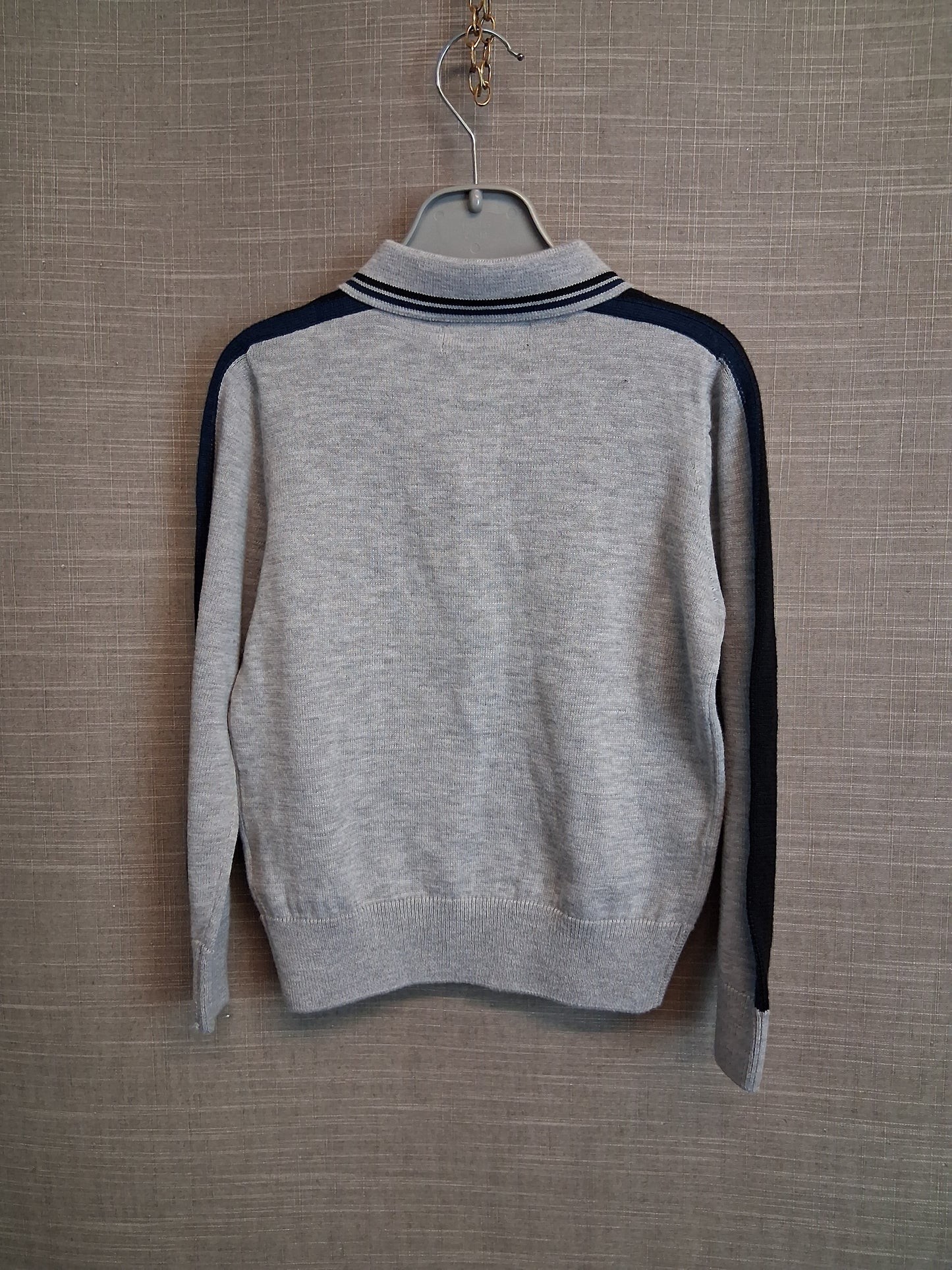 Matalan Boys Grey Knitted Polo Sweater Age 4 Years New