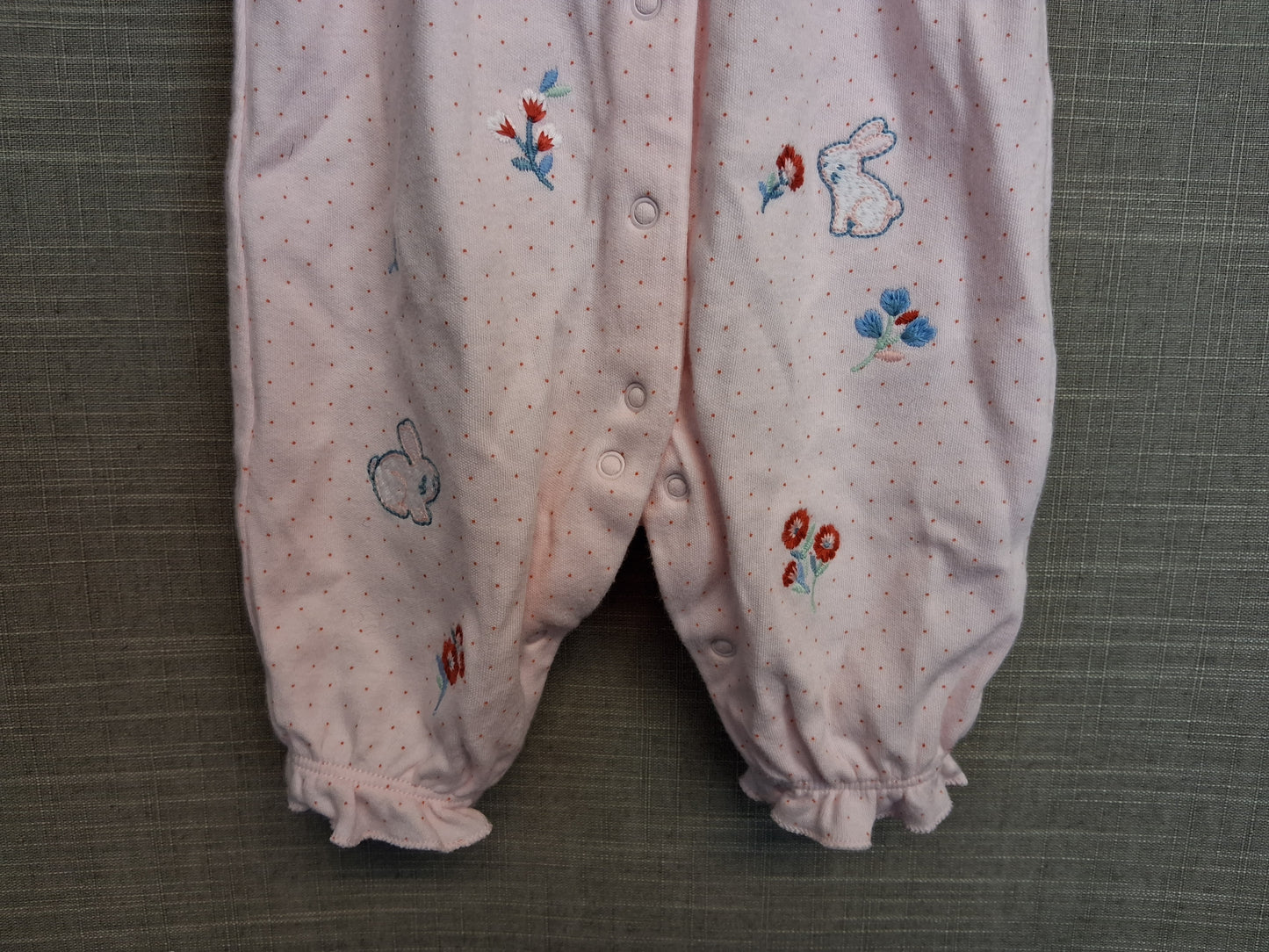 Baby Girl Jersey Pink Bunny Summer Romper Age Newborn