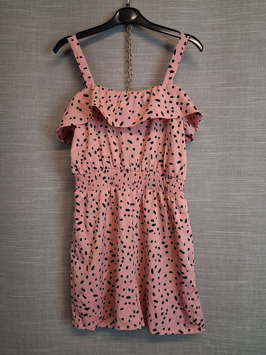 Primark Girls Pink Spotty Playsuit Age 10-11 Years