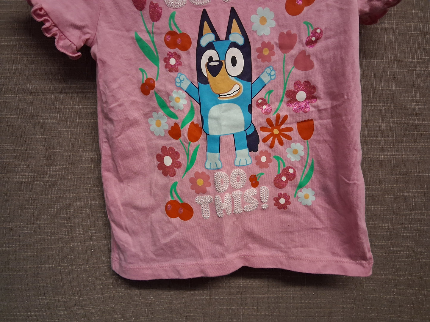 Nutmeg Girls Bluey Pink Short Sleeve T-Shirt Age 18-24 Months