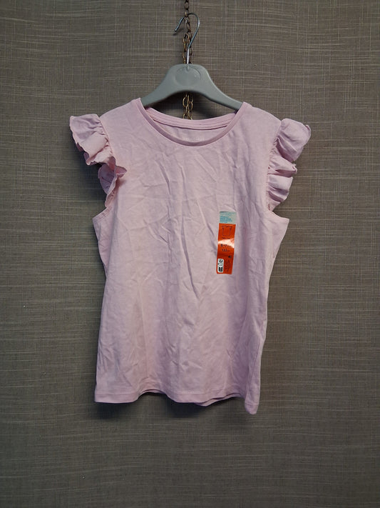 Primark Pink Ruffle Sleeveless T-Shirt Age 6-7 Years New