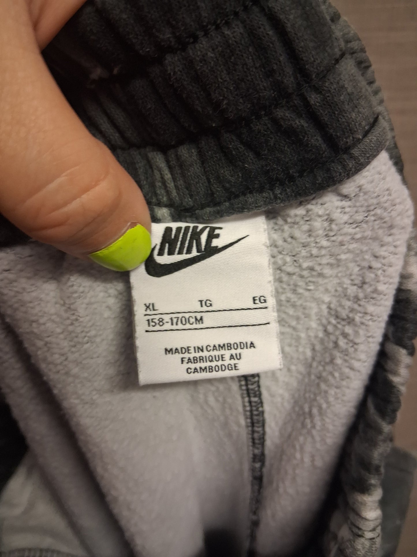 Nike Grey Marble Swoosh Logo Joggers Sweat Pants Age 13-15 Years