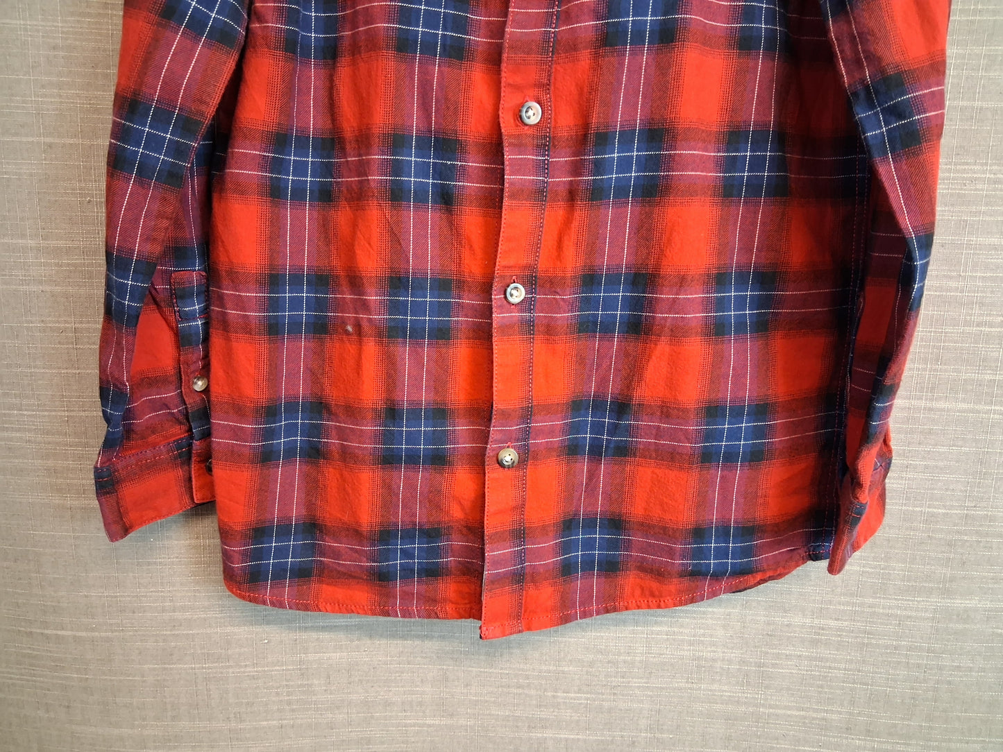 River Island Red Check Shirt Long Sleeve Age 9-10 Years