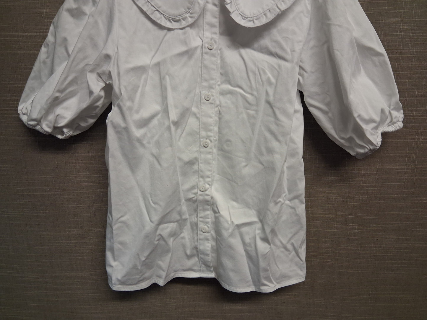 Next Girls White Short Sleeve Peter Pan Collar Blouse Age 10 Years