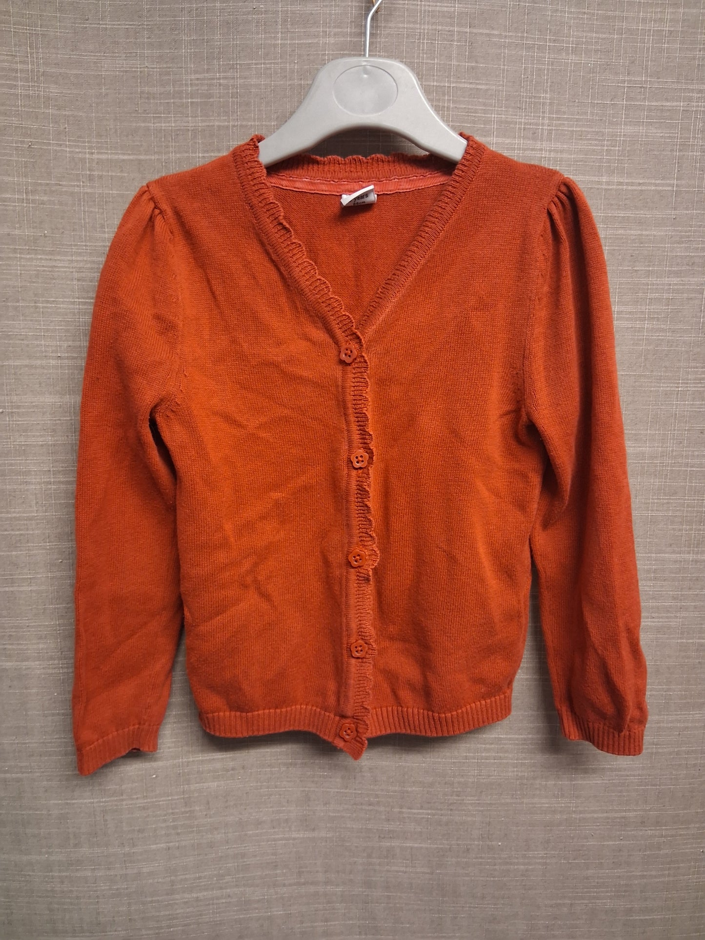 TU Girls Red V Neck Cardigan Age 3 Years