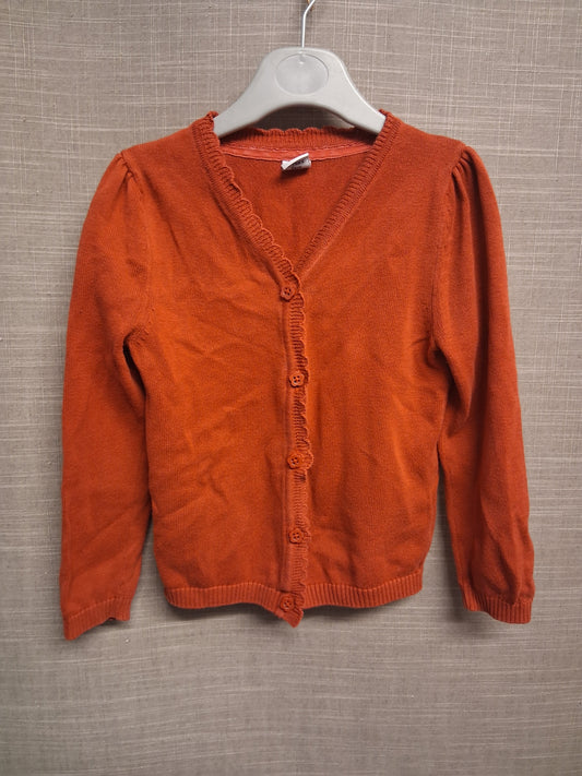 TU Girls Red V Neck Cardigan Age 3 Years